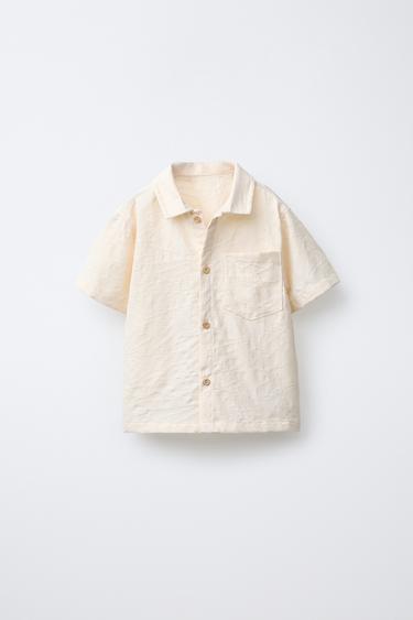 JACQUARD OVERHEMD - Ecru van Zara - Afbeelding 0