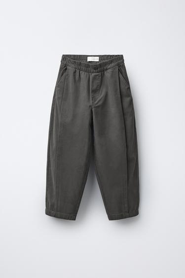 プリーツ入りバルーンパンツカーボングレーZaraのプリーツ入りバルーンパンツ - カーボングレー 