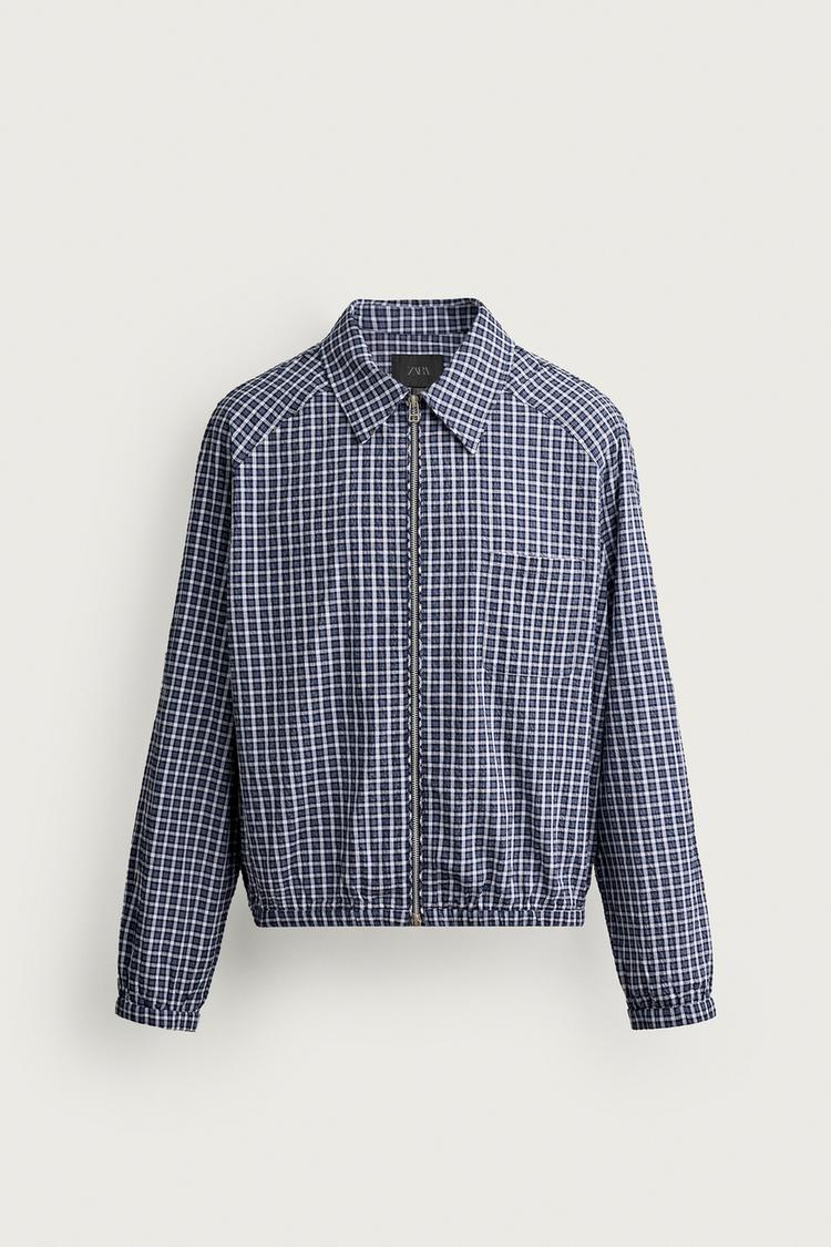 TEXTURED CHECK OVERSHIRT