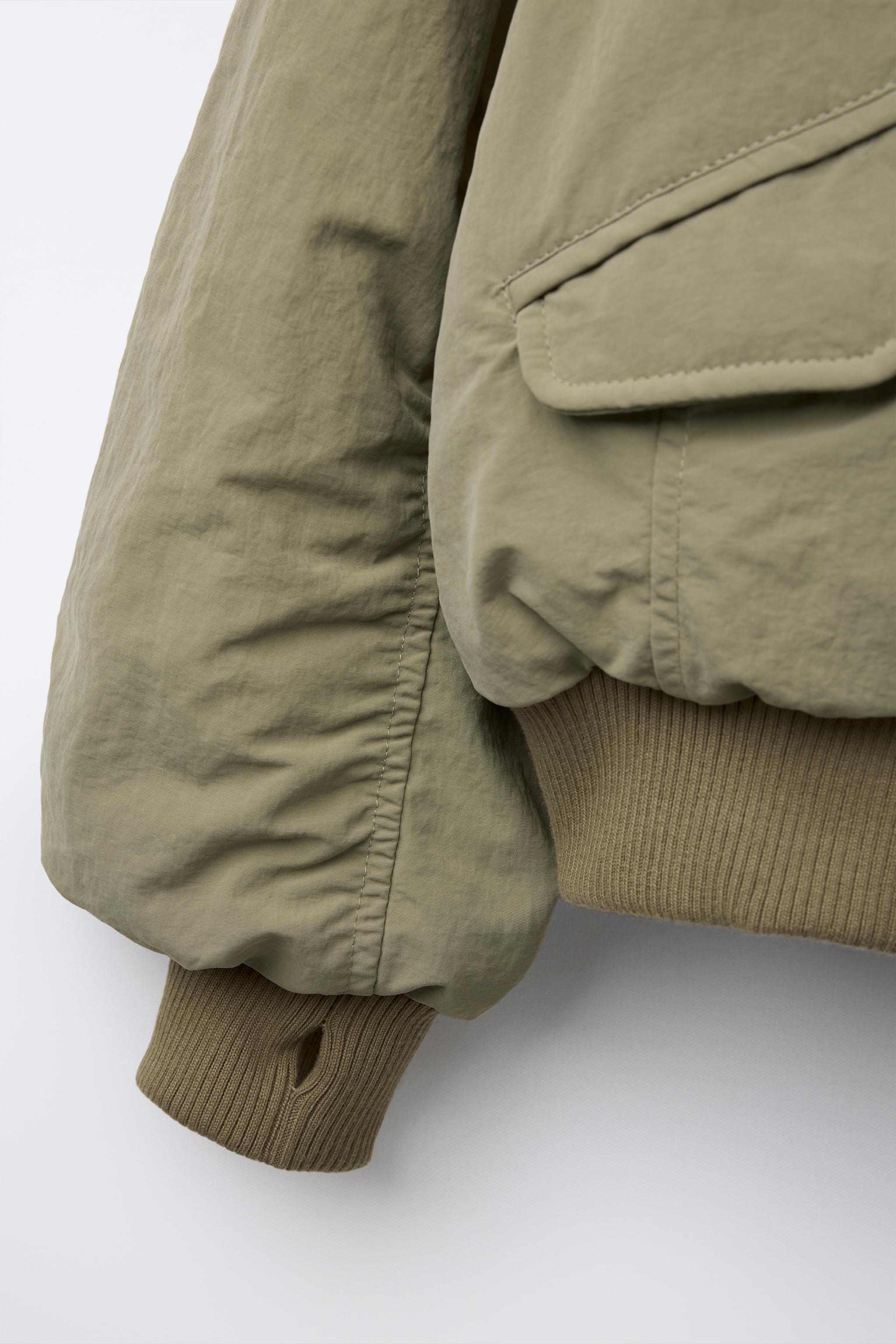 ナイロンボンバージャケット - ライトカーキ | ZARA Japan / 日本