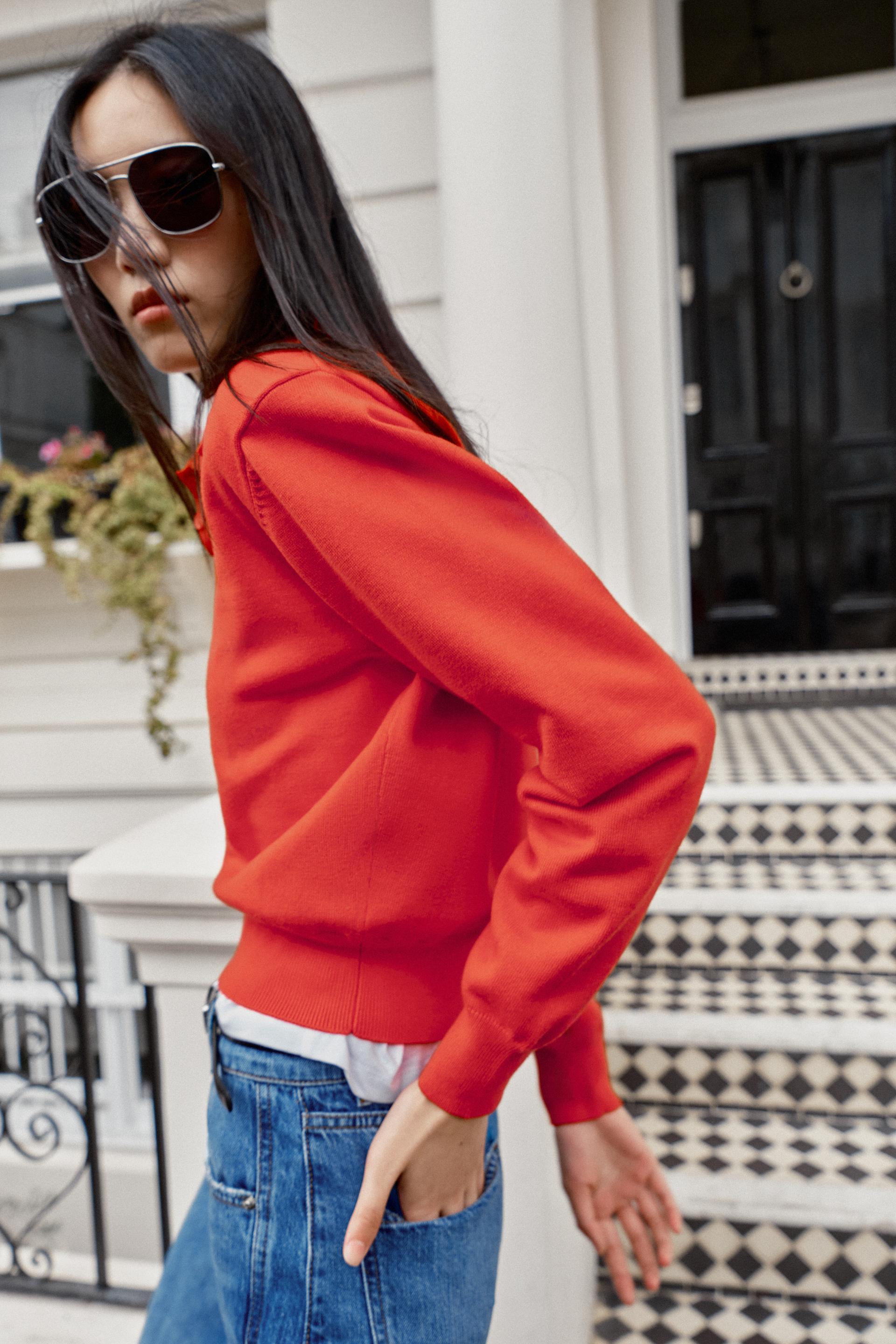 SHOULDER PAD KNIT POLO thumbnail 4