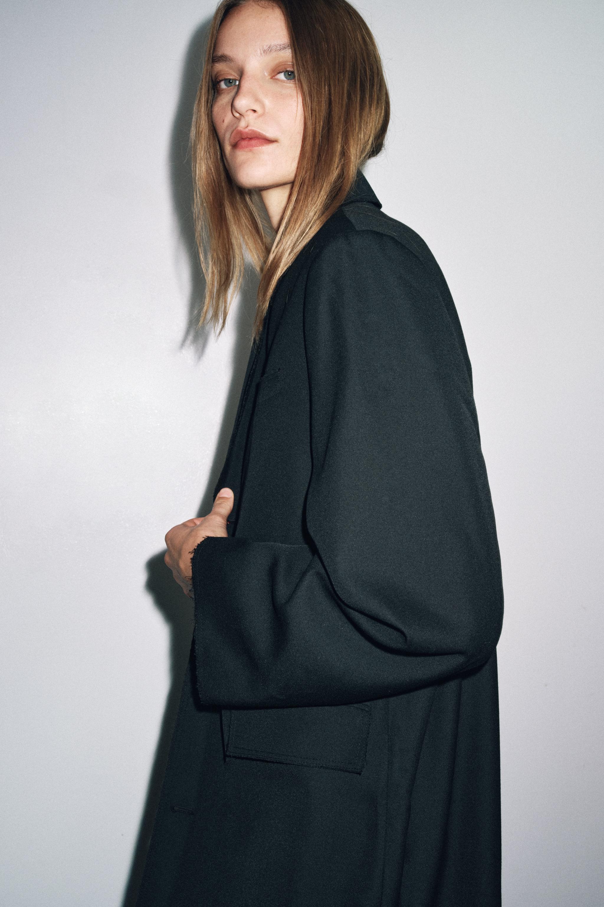【美品】ZARA ロング丈ボアコート/ブラック ZARA ロング丈ボアコート ブラック M - メルカリ