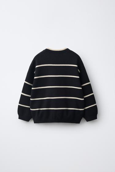 STRIPED KNIT JUMPER — Navy blue 2