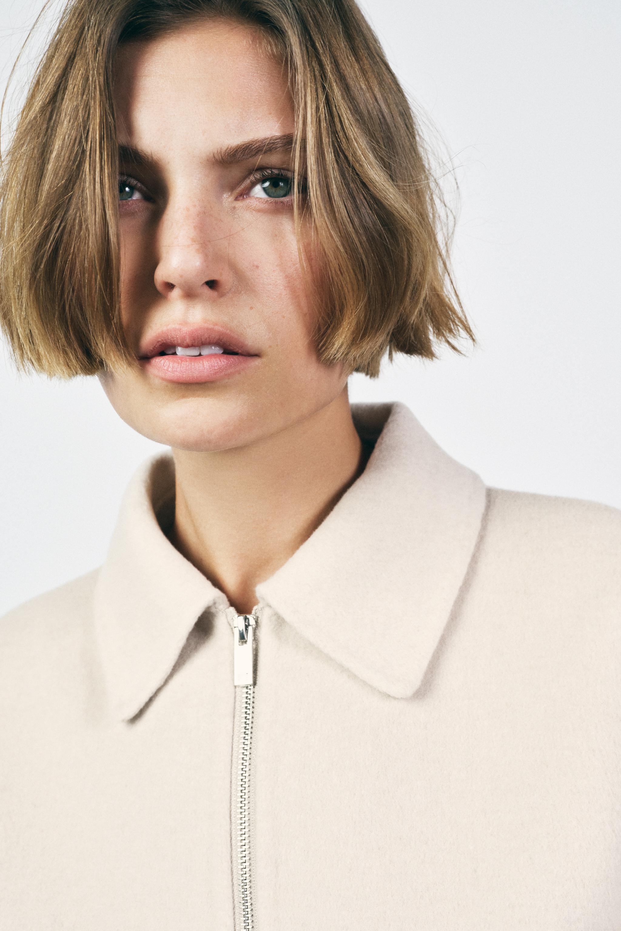 ZWコレクション ウール混ジャケット - クリーム | ZARA Japan / 日本