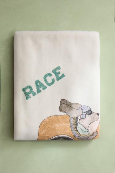 CHILDREN'S RACER DOG SOFT BLANKET - Multicoloured by Zara - Image 0