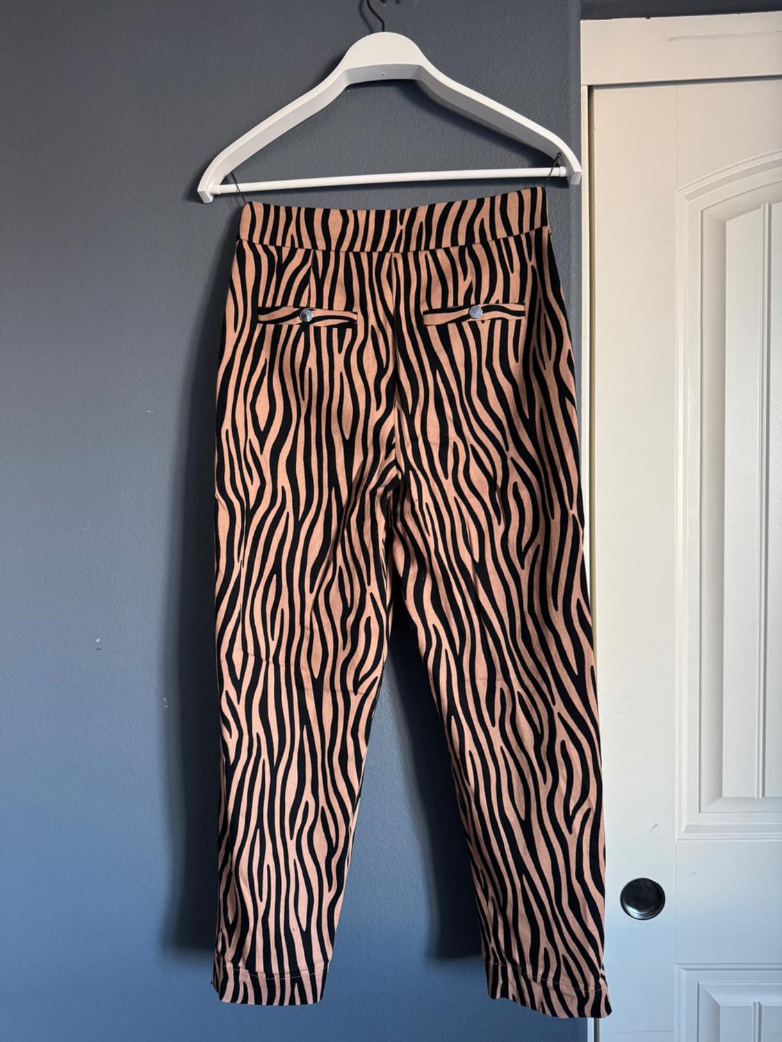 TWO-TONED PRINTED PANTS - Image 2
