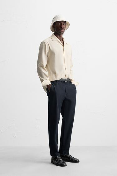 PANTALON CHINO TWILL - Bleu marine de Zara - Image 3
