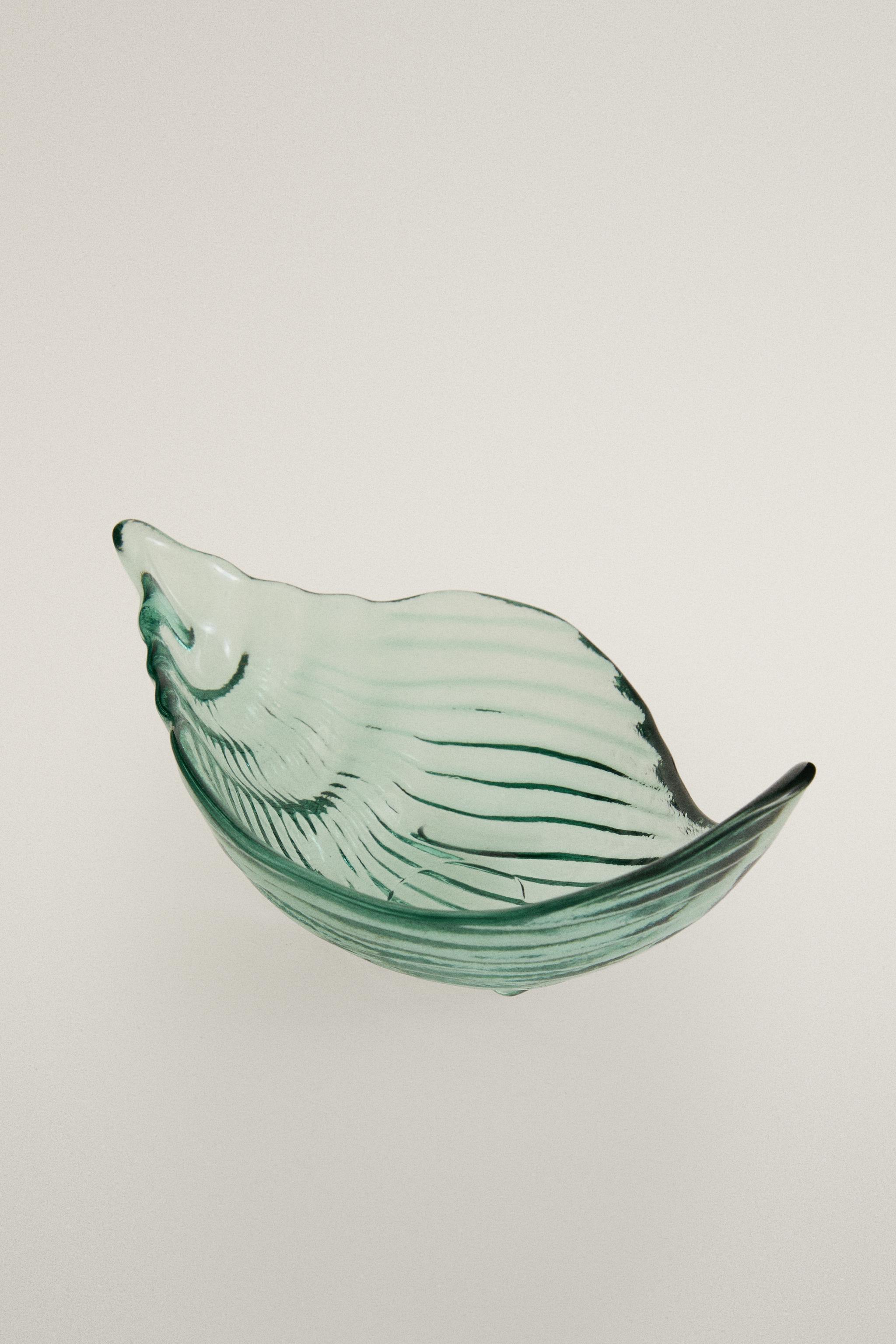 SHELL GLASS BOWL — Blue / Green (alternate view)
