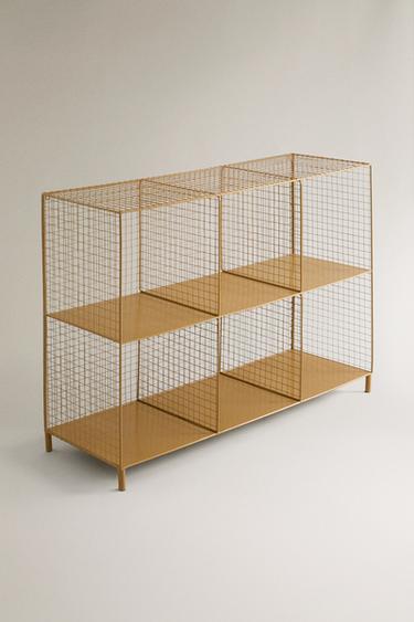 CHILDREN’S HORIZONTAL METAL SHELVING UNIT - Mustard by Zara - Image 1