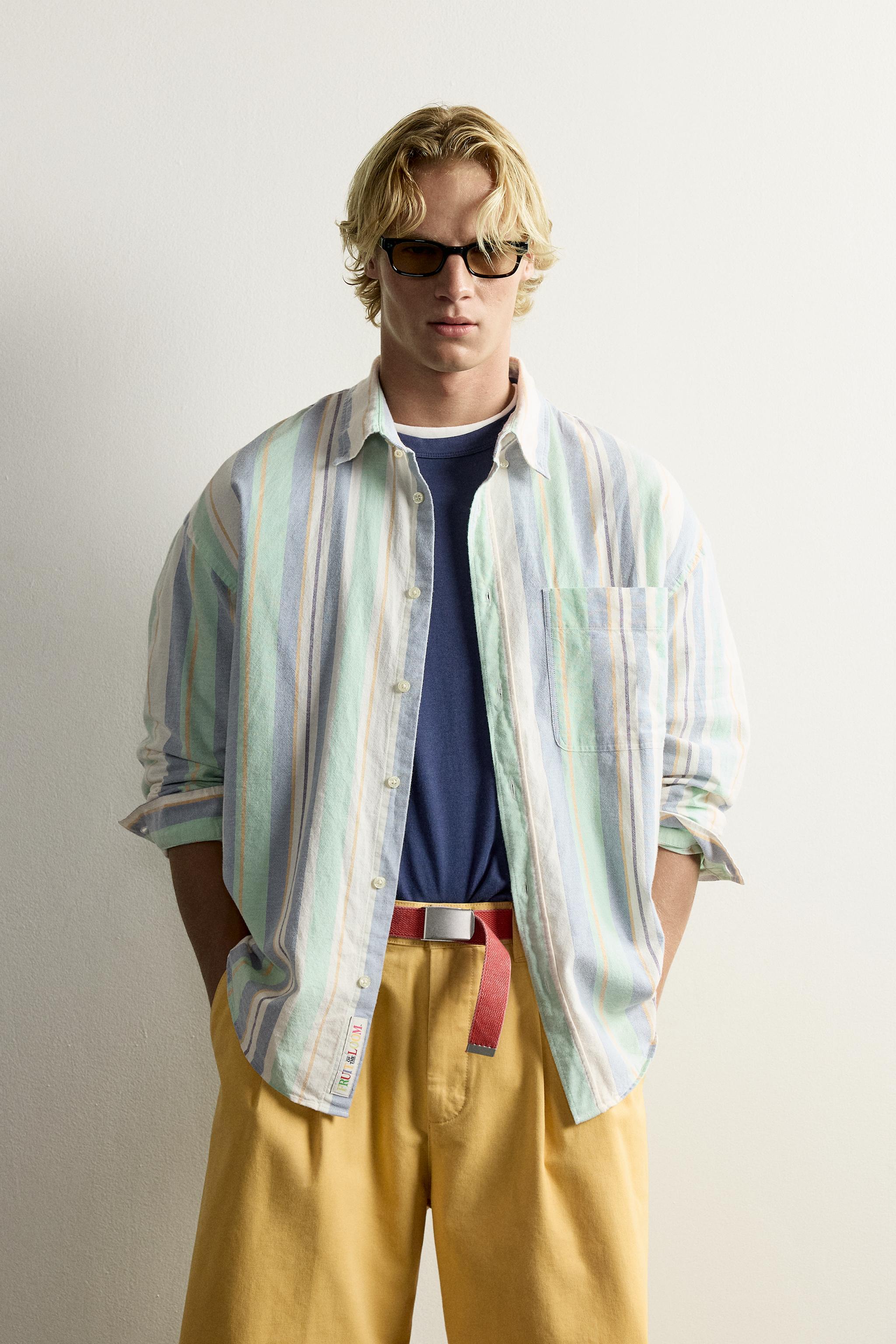 CHEMISE OXFORD À RAYURES FRUIT OF THE LOOM™