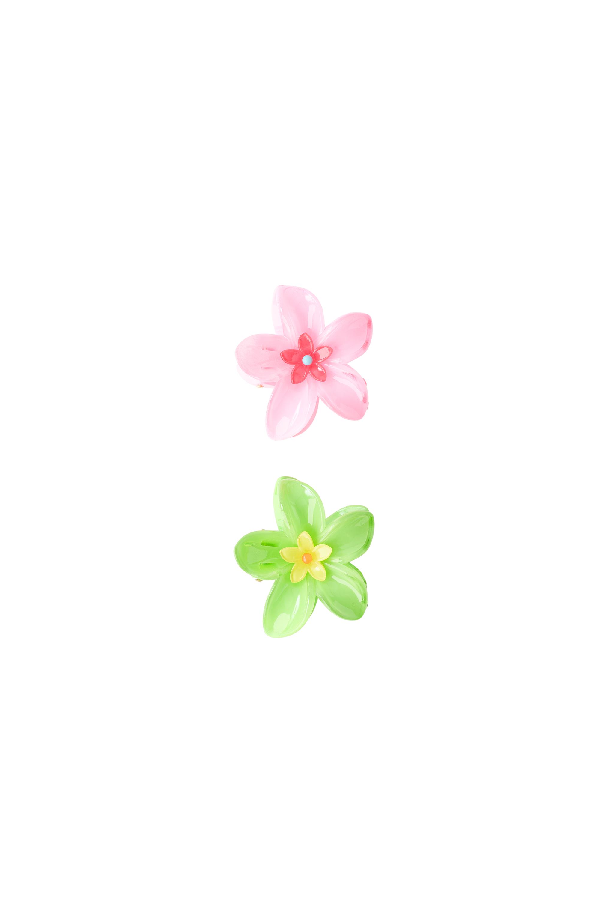 TWO-PACK OF HIBISCUS FLOWER CLIPS - Pink | ZARA Canada