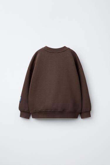 EMBROIDERED ANIMAL NUMBER SWEATSHIRT - Brown by Zara - Image 1