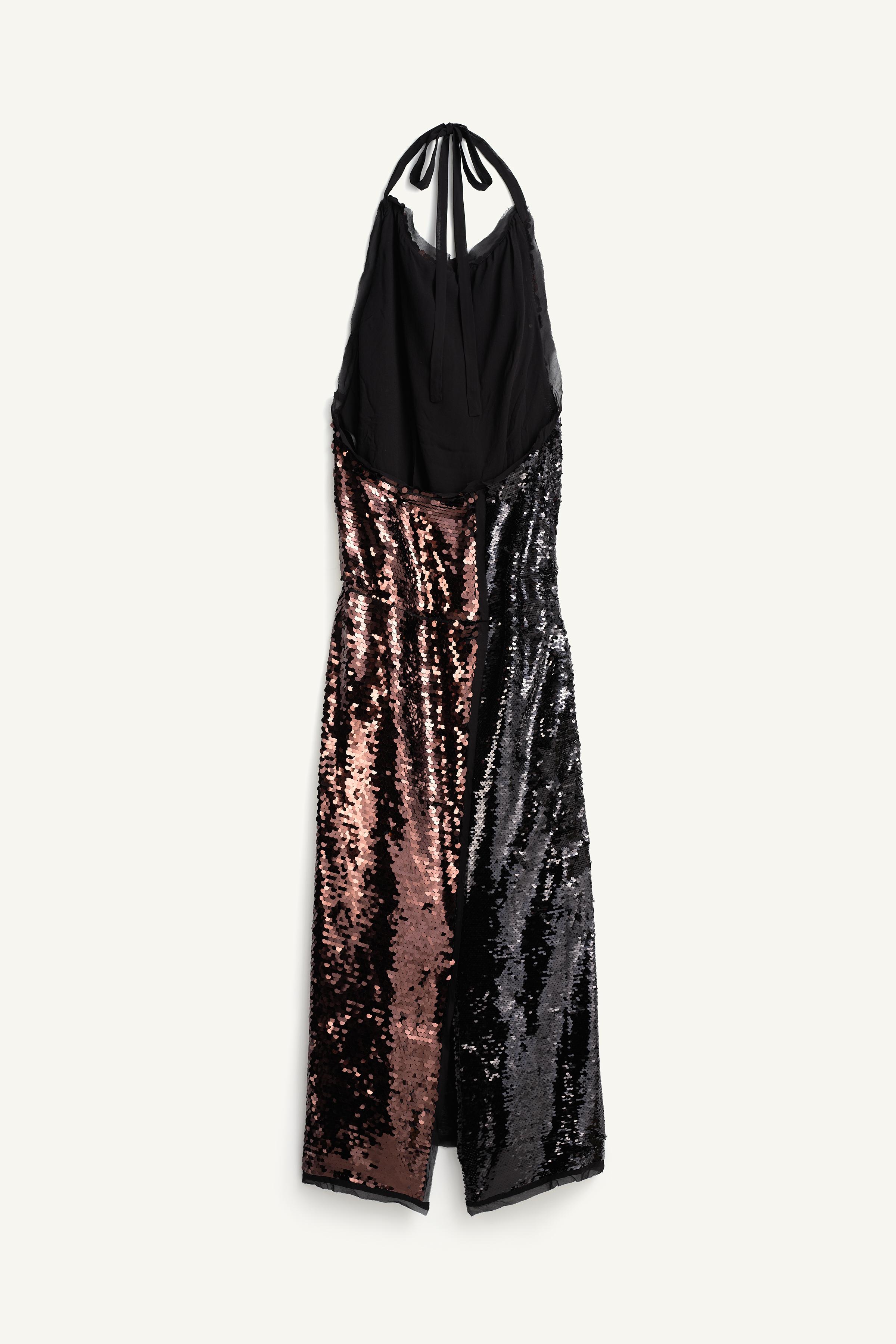 LIMITED EDITION SEQUIN HALTER DRESS