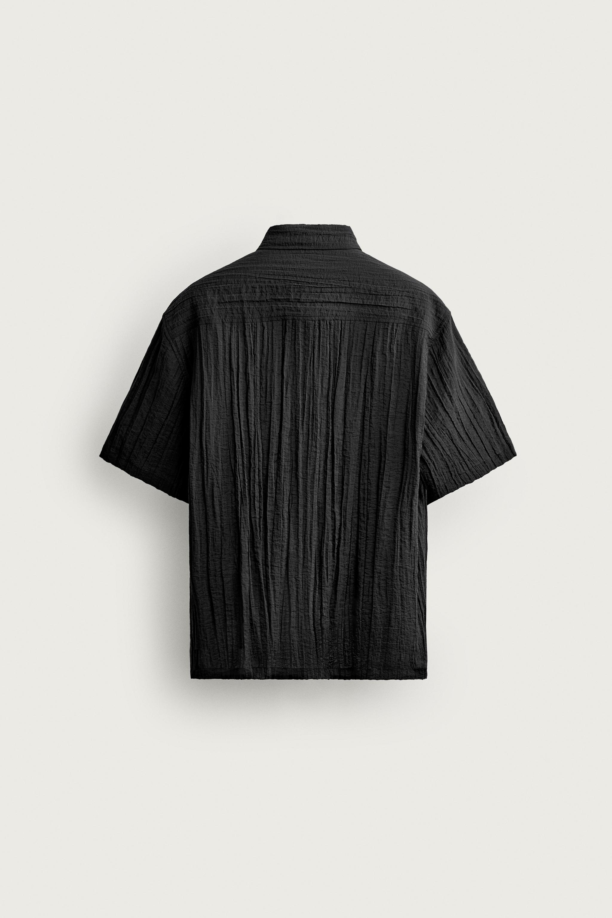 Мужские рубашки Zara RELAXED FIT TEXTURED SHIRT — фото 6