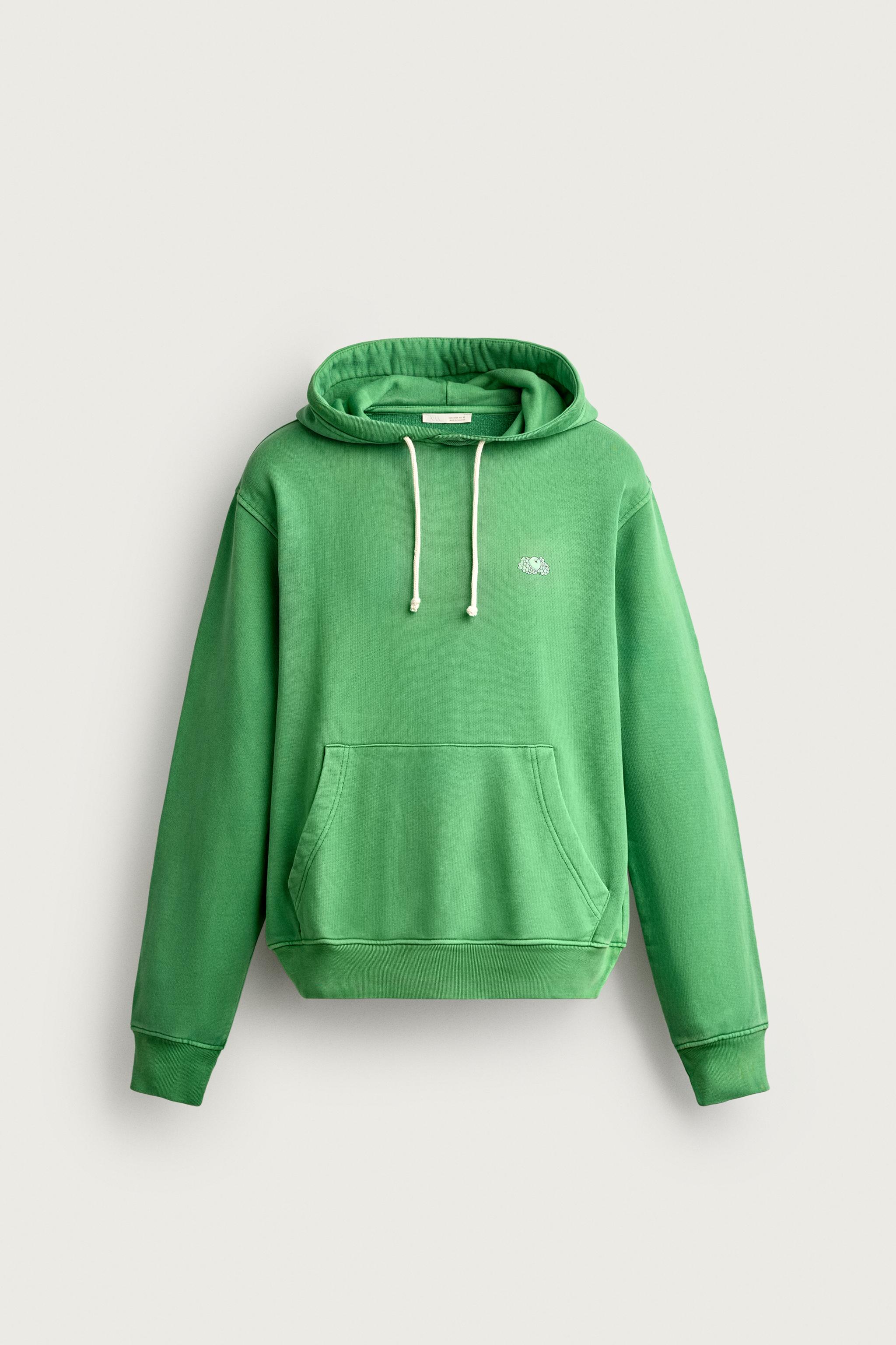FRUIT OF THE LOOM™ WASHED HOODIE - Green | ZARA United States