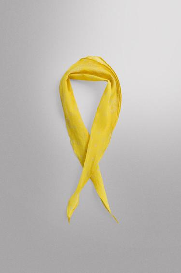 BANDANA LÉGÈRE RAMIE - COTON - Jaune de Zara - Image 3