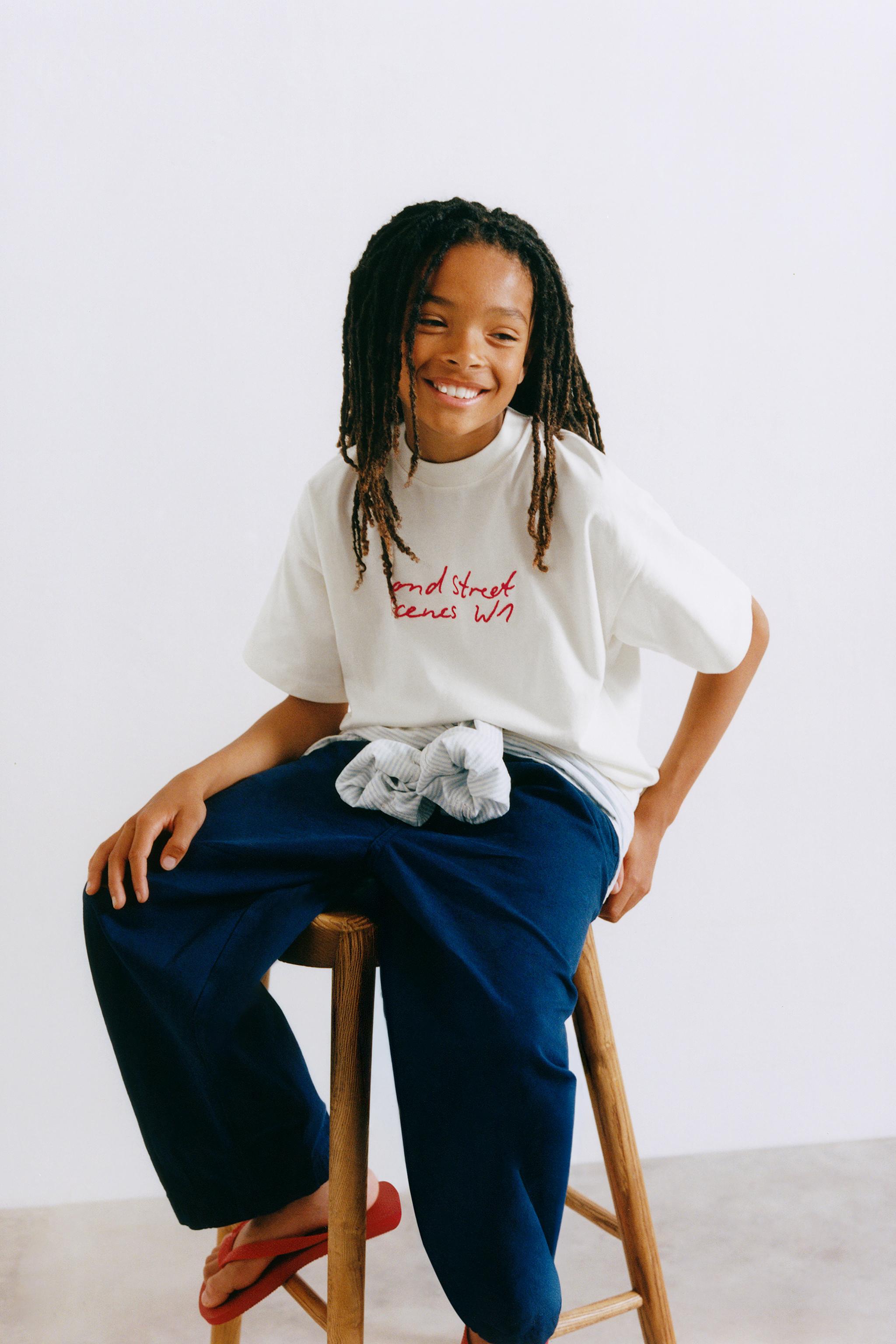 SLOGAN AND PRINT T-SHIRT — Ecru