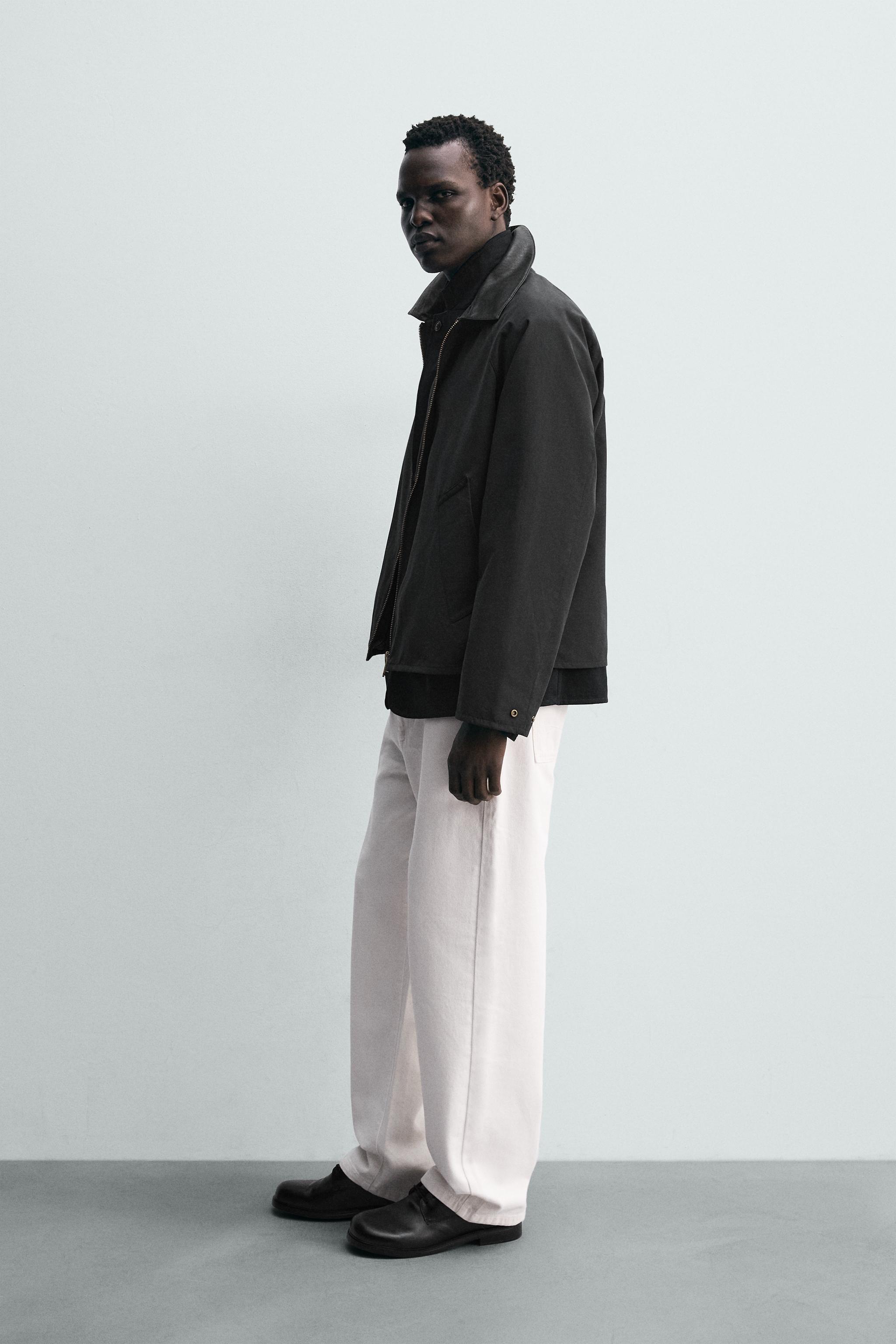 CONTRAST COLLAR OVERSHIRT