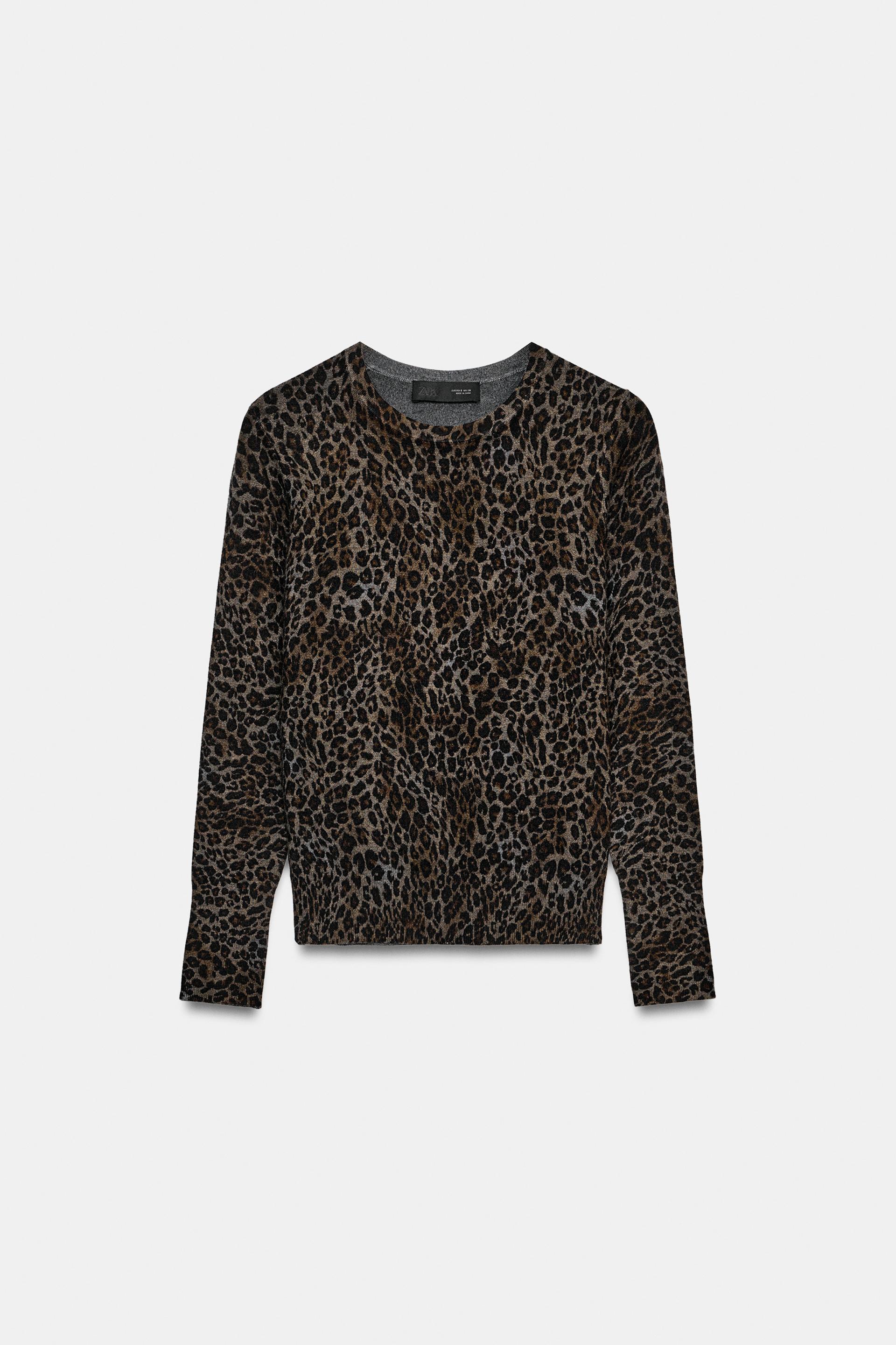 Animal Print Knit Jumper