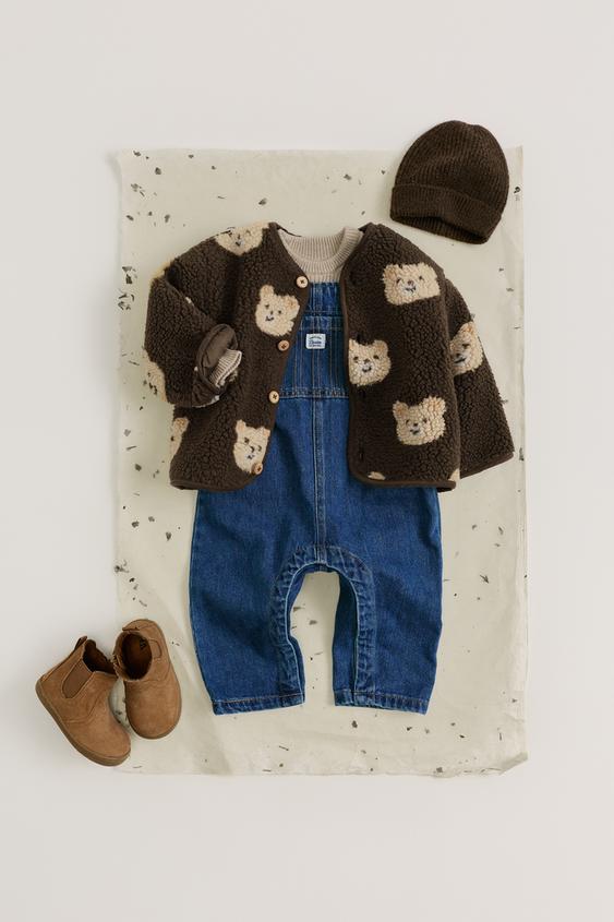 BEAR PRINT FLEECE JACKET -  by Zara - Image 0