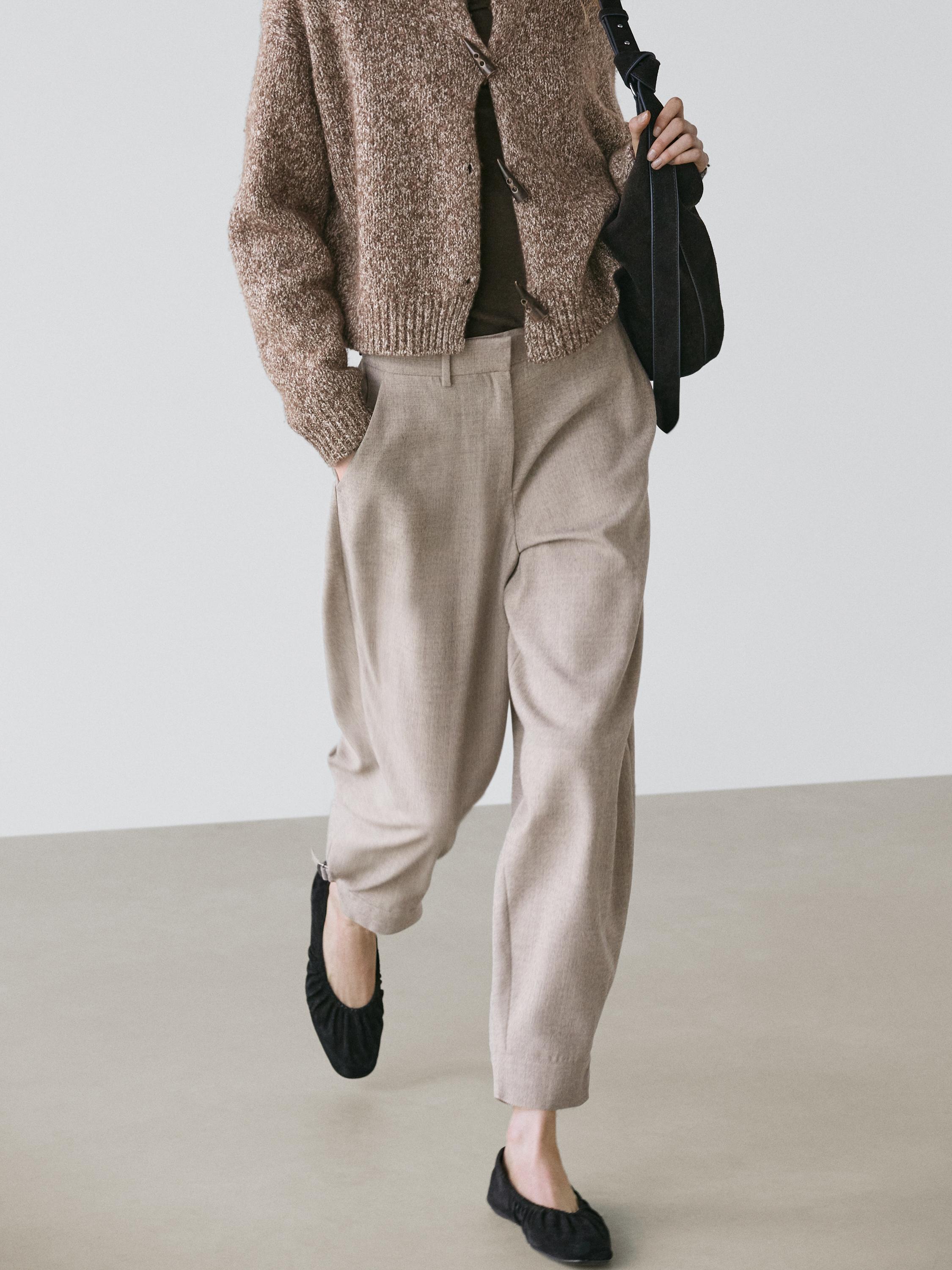 Sarouel trousers with buckle detail