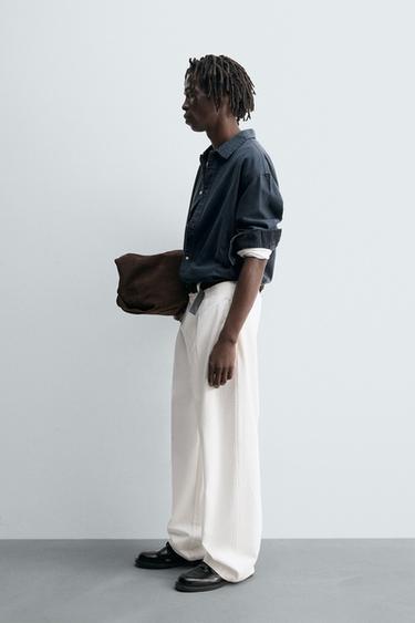 CHEMISE EN DENIM COULEUR - Bleu pétrole de Zara - Image 3