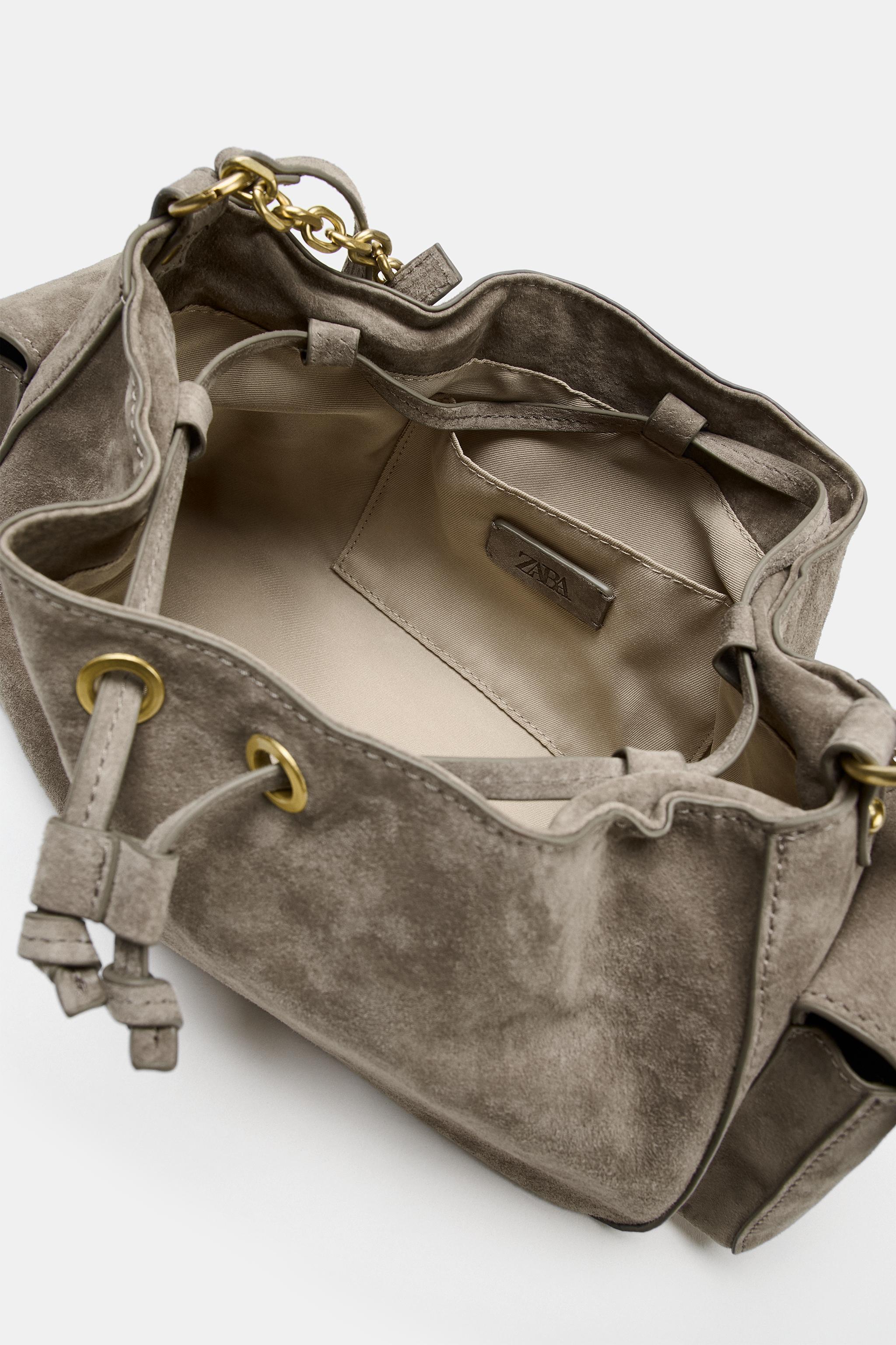 MINI LEATHER DRAWSTRING BAG