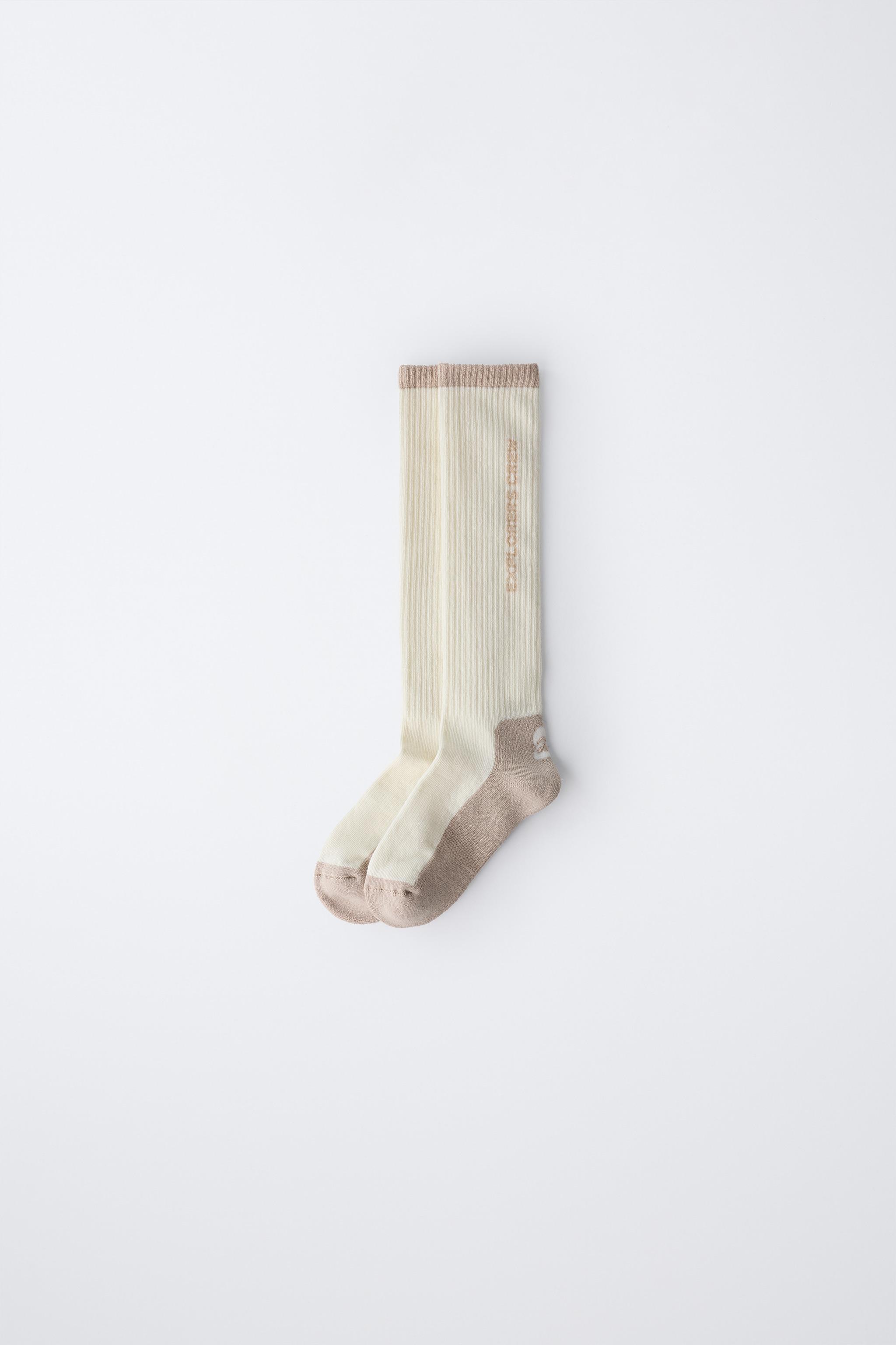 TEXT PRINT THERMAL KNEE SOCKS