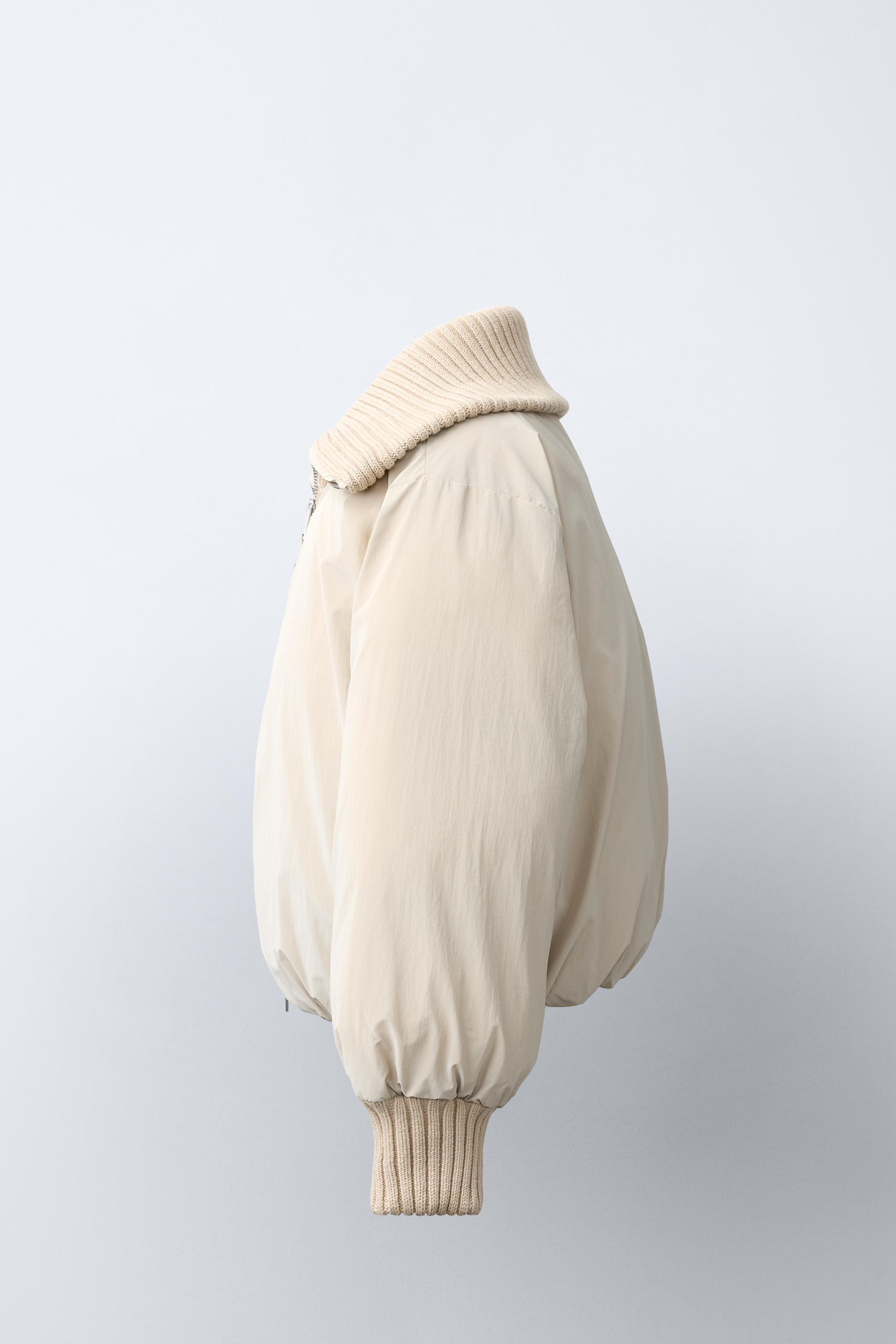 Детские куртки Zara PADDED RUBBERIZED RIBBED JACKET — фото 4