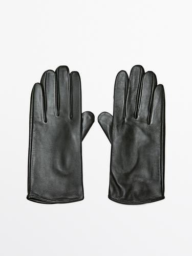 Zara Nappa leather gloves - Green - Image 0