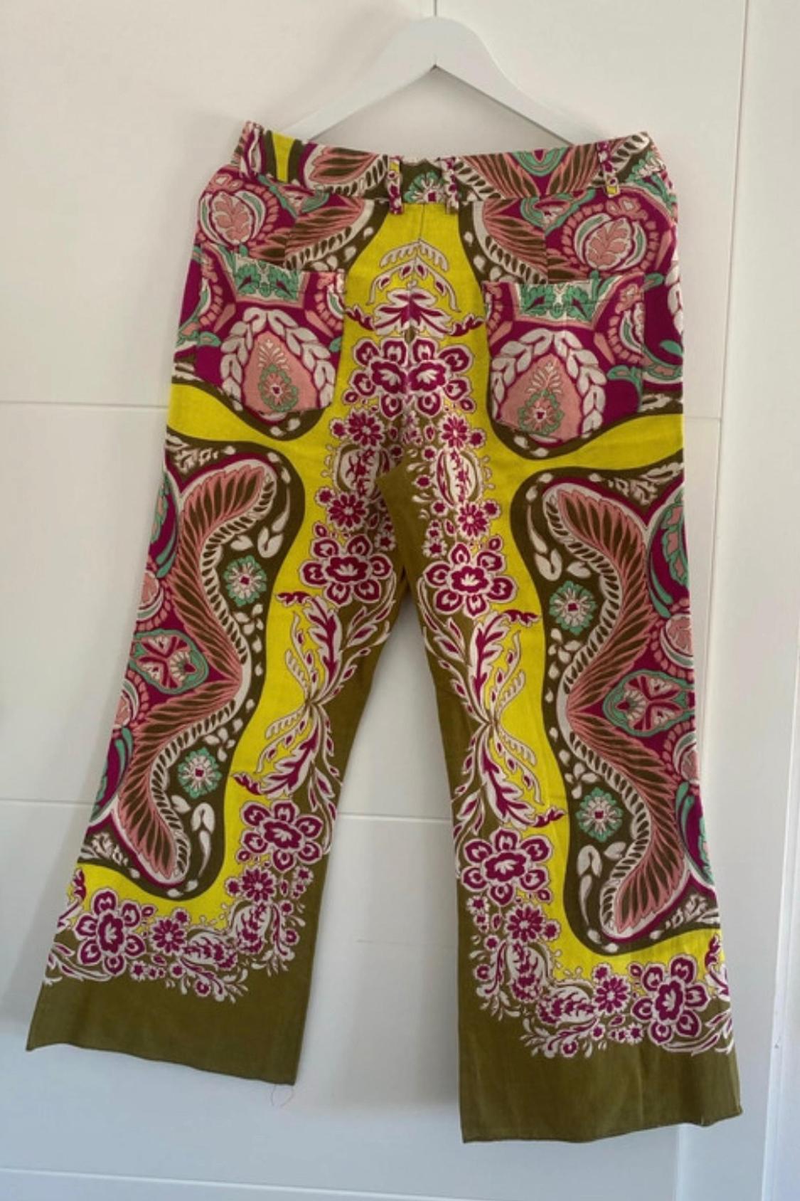 CROPPED FLARED LINEN BLEND TROUSERS - Image 7
