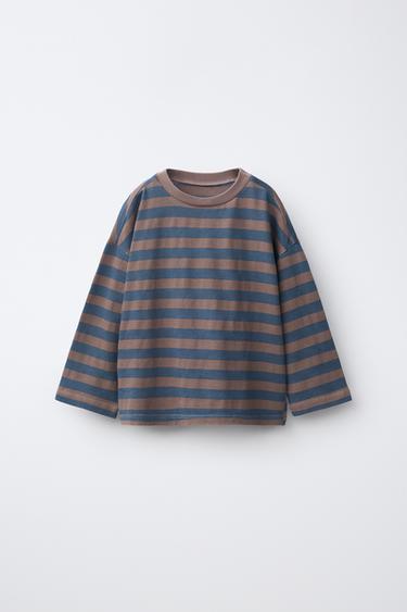 STRIPE PRINT T-SHIRT - Brown by Zara