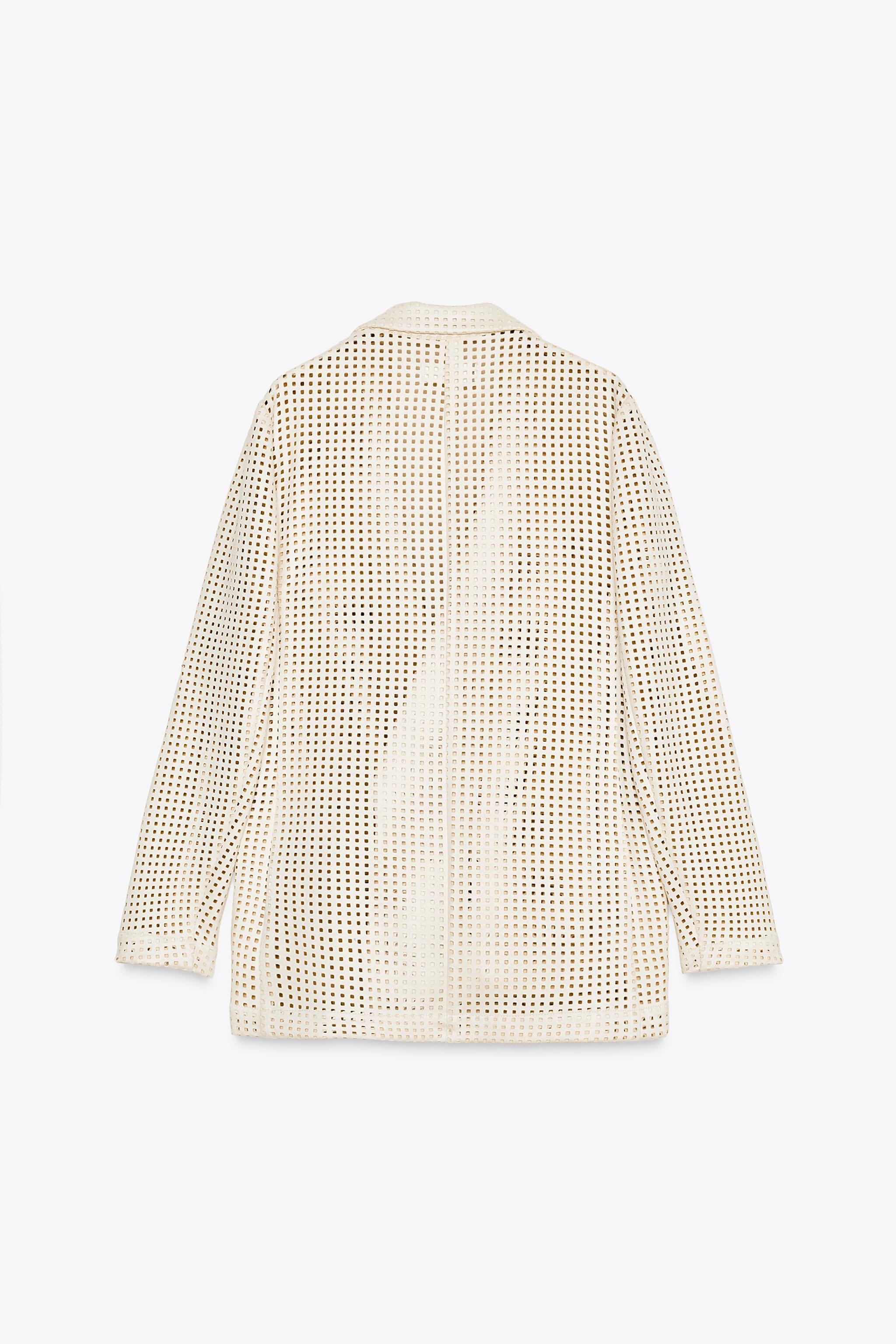 FAUX SUEDE CUTOUT BLAZER - Ecru | ZARA United States