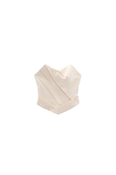 STRAPLESS DRAPED TOP