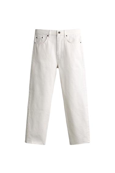 DŽÍNY STRAIGHT ANKLE FIT - Bílá od Zara