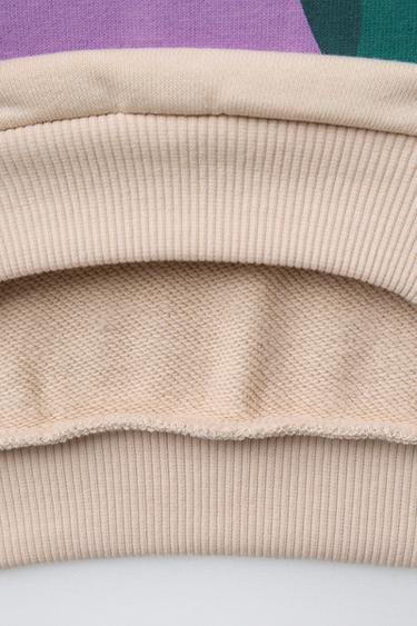 PRINTED SWEATSHIRT AND LEGGINGS SET - Dark beige by Zara - Image 3