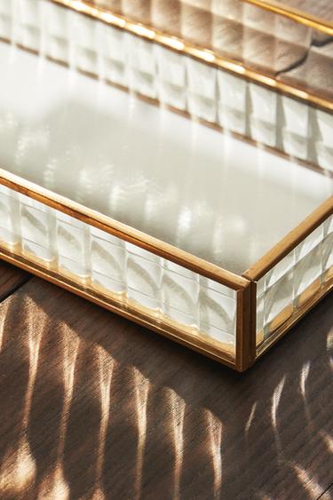 DECORATIVE TRAY WITH GOLD RIM - Gold de Zara - Image 5