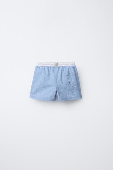 6-14 ANS/ SHORT DE BAIN ÉTIQUETTE - Bleu de Zara - Image 1