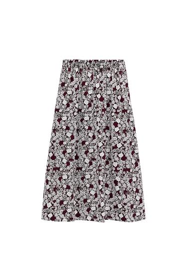 PRINTED MIDI SKIRT