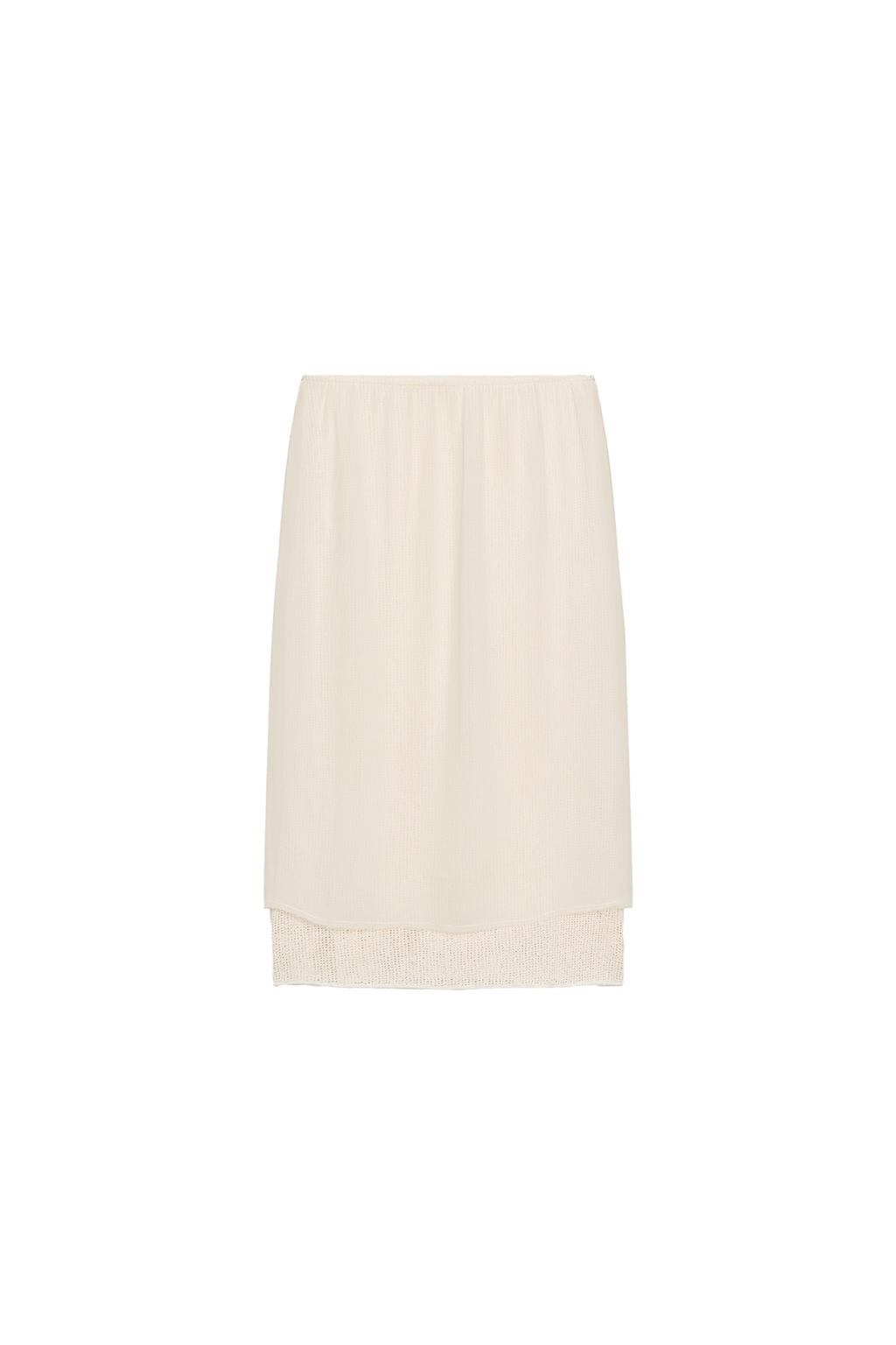 DOUBLE EFFECT MIDI SKIRT - image 3