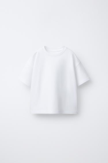 T-SHIRT INTERLOCK BASIQUE - Blanc de Zara