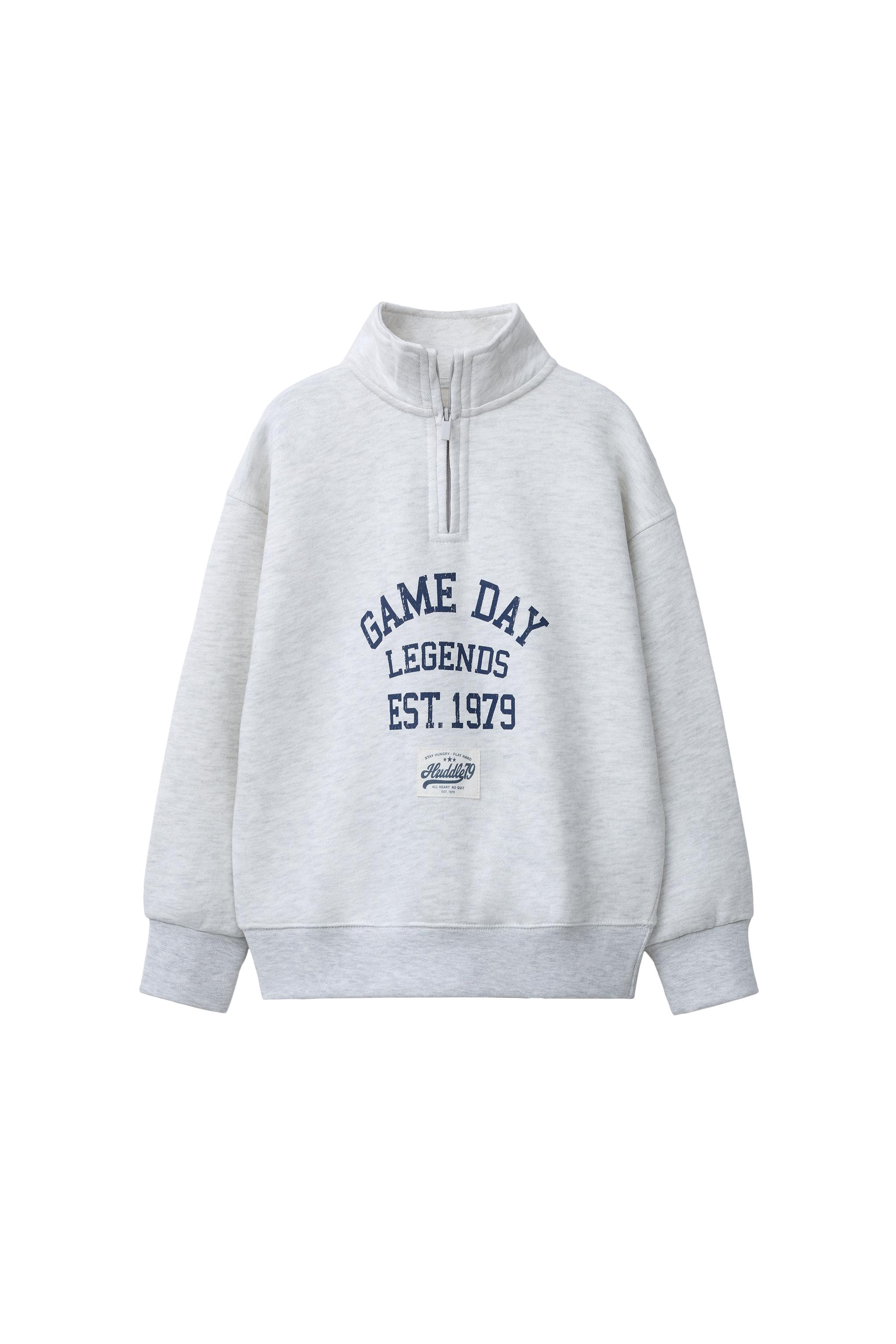 TEXT JOGGING SWEATSHIRT - Gray marl | ZARA United States