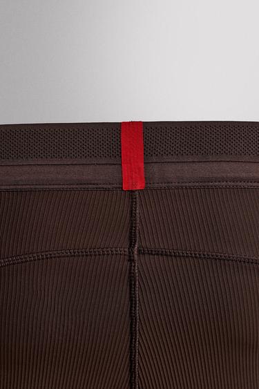 SHAPEWEAR TEXTURED LEGGINGS - Brown by Zara - Image 3