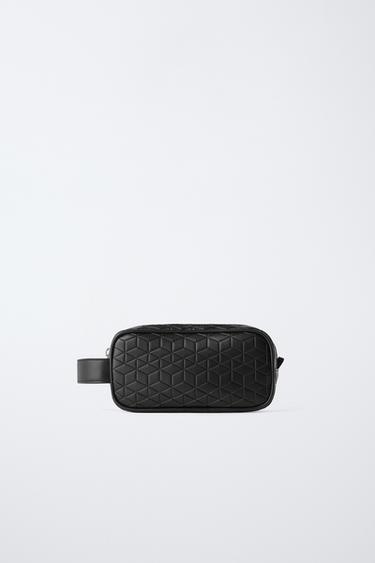 EMBOSSED TOILETRY BAG - Black by Zara - Image 0