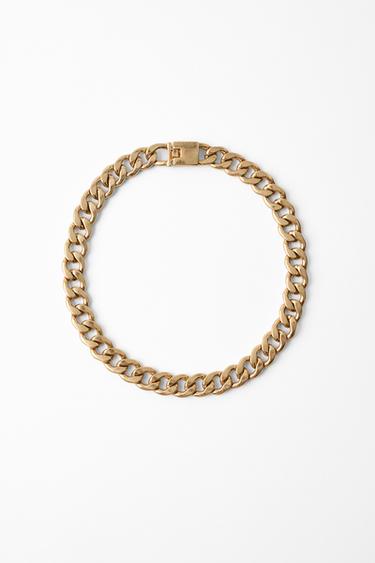 Zaras METALLHALSBAND MED KEDJA - Förgylld
