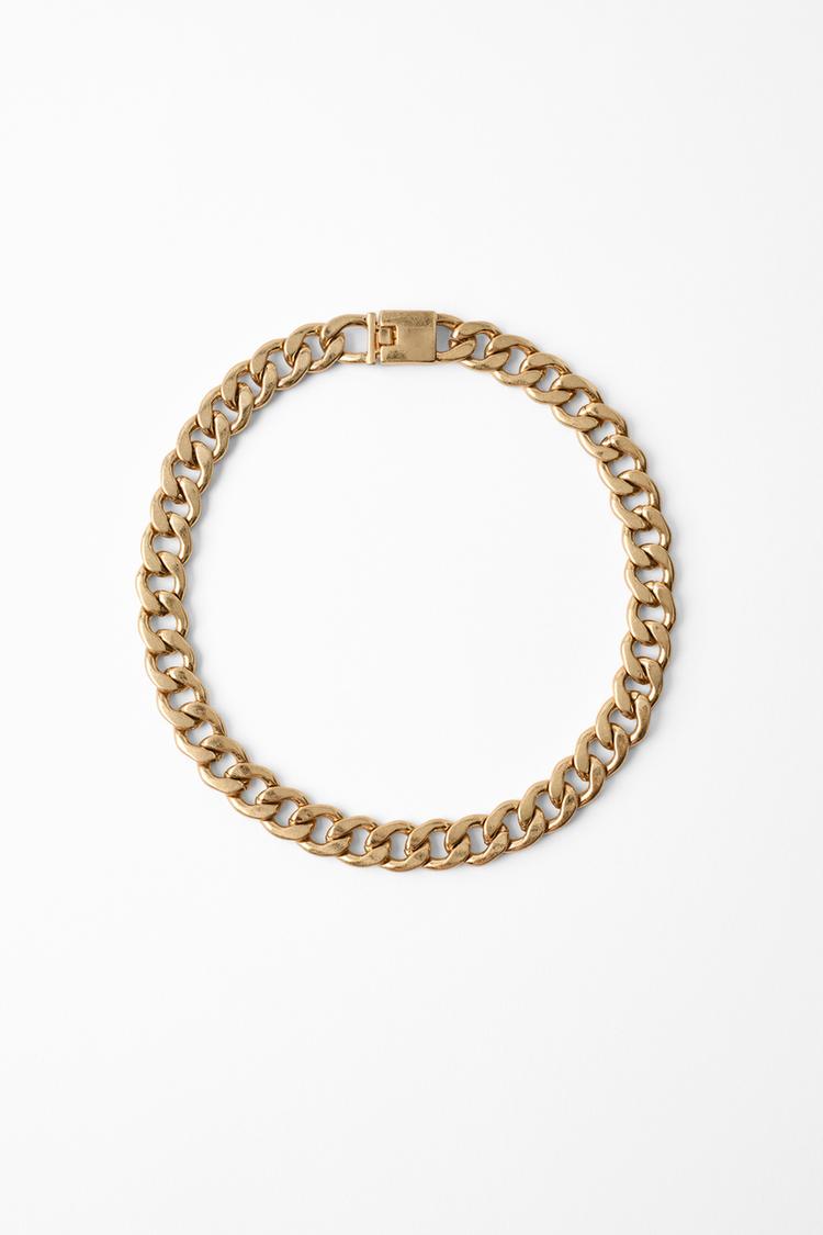 Collar metalico cadena