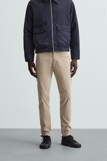 PANTALÓN CHINO SKINNY FIT - Beige de Zara