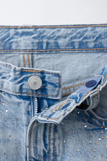 RHINESTONE BARREL JEANS - Light blue by Zara - Image 2