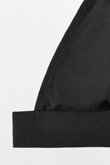 BRALETTE VISCOSE PIÈCE MÉTALLIQUE - Noir de Zara - Image 6