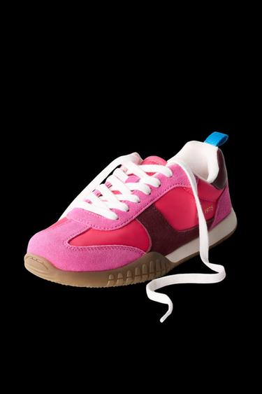 Zara COMBINED SNEAKERS - Fuchsia